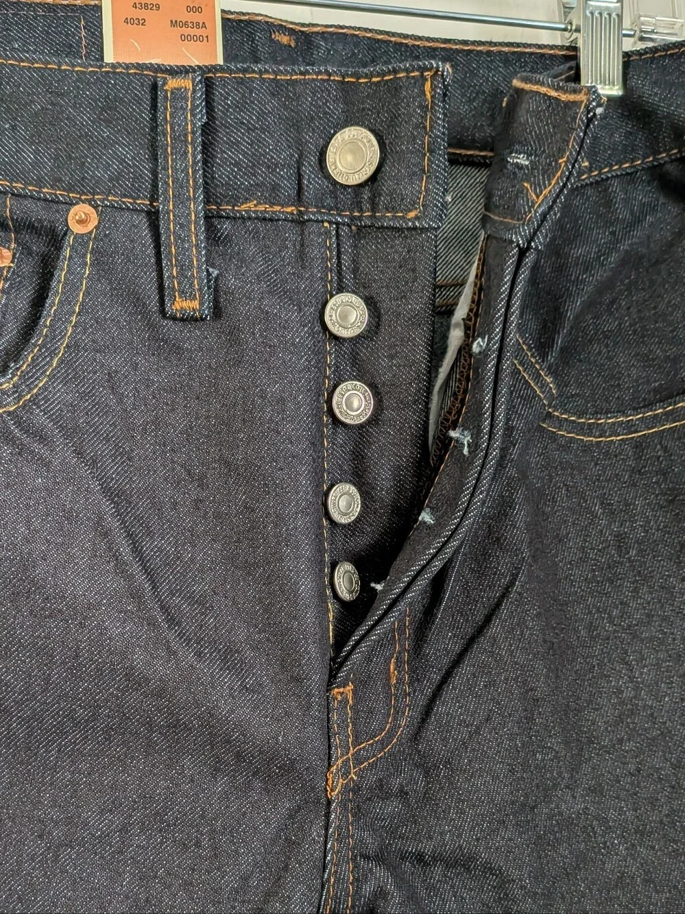 Levi's Original Fit 501 Straight Leg Button Fly Jeans - Picture 4 of 6